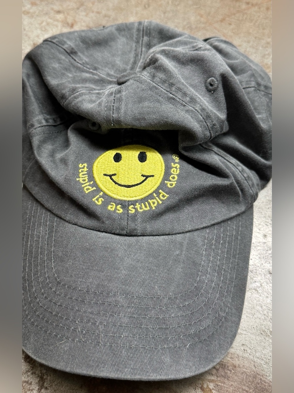 Forest Gump Bubba Gump Shrimp Co Stupid isas Stupid does Black Hat Smile Graphic